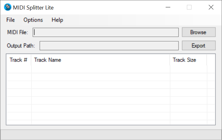 Screenshot of MIDI-Splitter-Lite